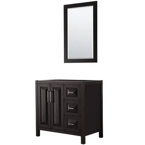 Daria Dark Espresso Single Bath Vanity 36" With 24" Mirror Daria Dark Espresso Single Bath Vanity 36" With 24" Mirror