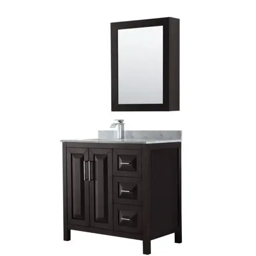 Daria Dark Espresso Single Bath Vanity 36" With Medicine Cabinet Daria Dark Espresso Single Bath Vanity 36" With Medicine Cabinet