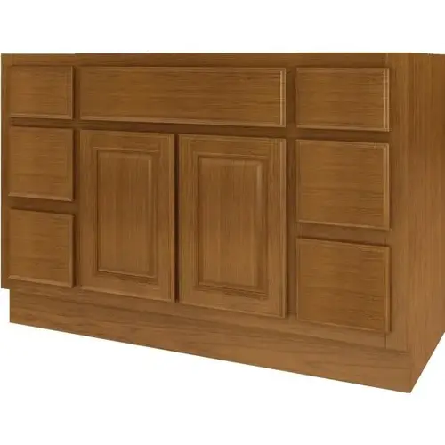 Bath Vanity Base Cabinet, 48w X 34-1/2h X 21d, Caramel Finish Bath Vanity Base Cabinet, 48w X 34-1/2h X 21d, Caramel Finish