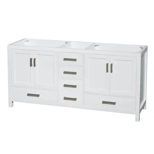 Sheffield 72 In. Double Bathroom Vanity (White) Sheffield 72 In. Double Bathroom Vanity (White)