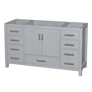Wyndham Collection WCS141460SGYCXSXXMXX Sheffield 60 In. Single Bathroom Vanity (Gray)