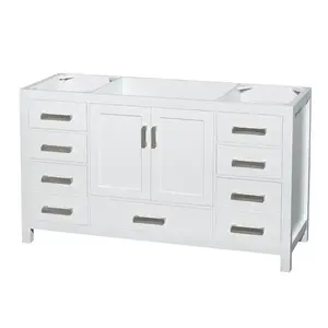 Wyndham Collection WCS141460SWHCXSXXMXX Sheffield 60 In. Single Bathroom Vanity (White)