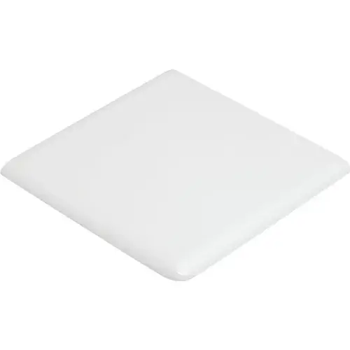 Double Bullnose Corner Ceramic Tile, 4-1/4 X 4-1/4, White Semi-Gloss