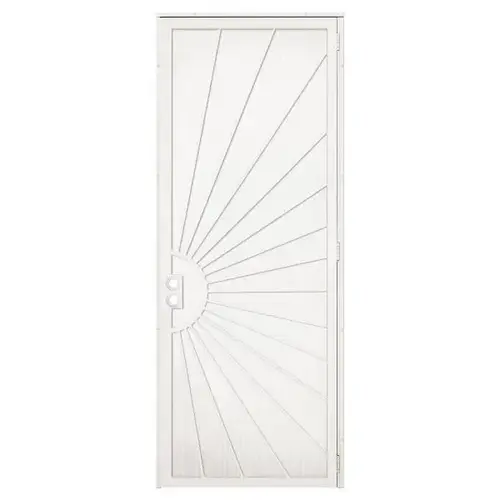 36 In. X 96 In. Solana Navajo White Left Steel Security Door