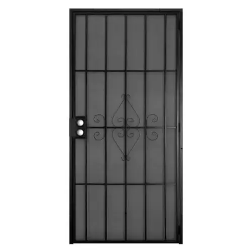 32 In. X 80 In. Su Casa Black Surface Steel Security Door 32 In. X 80 In. Su Casa Black Surface Steel Security Door
