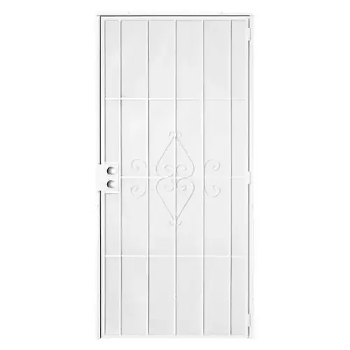 36 In. X 80 In. Su Casa White Surface Steel Security Door