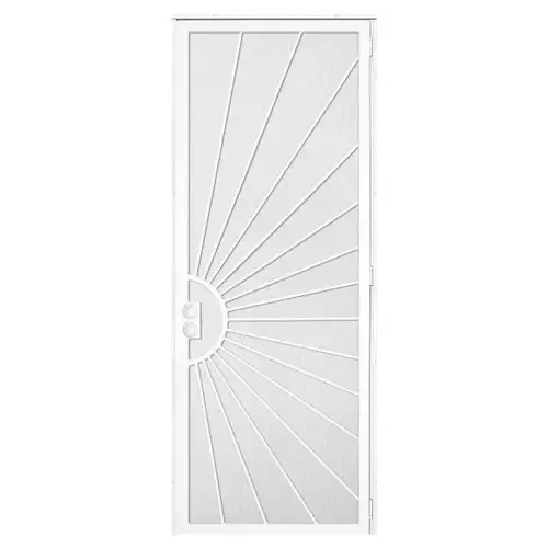 36 In. X 96 In. Solana White Left Steel Security Door