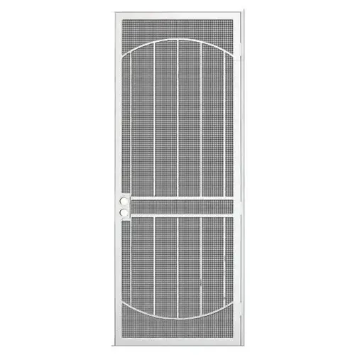 36 In. X 96 In. Arcada White Left Steel Security Door