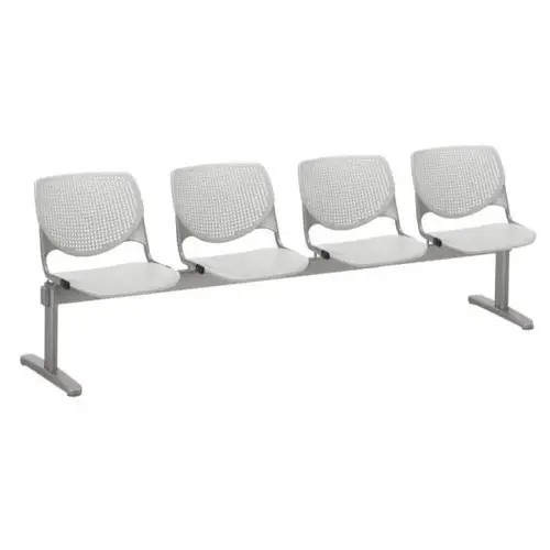Kool 4-Seat Reception Bench, Light Grey Seats & Backs Kool 4-Seat Reception Bench, Light Grey Seats & Backs