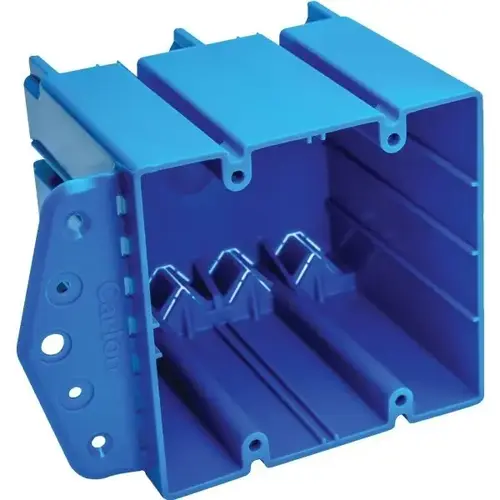 All-In-One 2-Gang New Work/Old Work PVC Electrical Box (Blue)