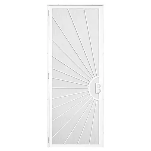 36 In. X 96 In. Solana White Mount Right Steel Security Door