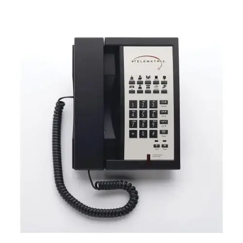 3300mwd Black 1-Line Speakerphone With 10-Guest Service Button