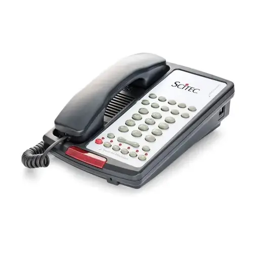 T-08 Black 2-Line Corded Speakerphone With 10-Memory Key