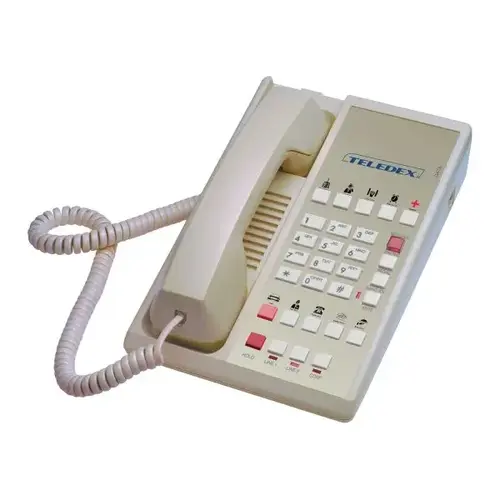 Ash Diamond L2-10e 2-Line Telephone With 10-Guest Service Key