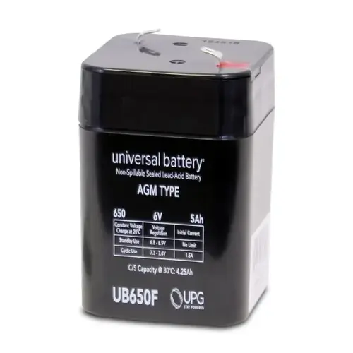 6-Volt 5 Ah F1 Terminal Sealed Agm Rechargeable Battery