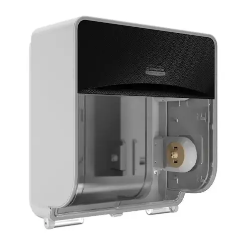 Icon 58723 4 Roll Coreless Standard Roll Toilet Paper Dispenser And Faceplate (Black Mosaic)