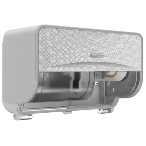 ICON 53698 2 Roll Horizontal Toilet Paper Dispenser And Faceplate (Silver Mosaic)