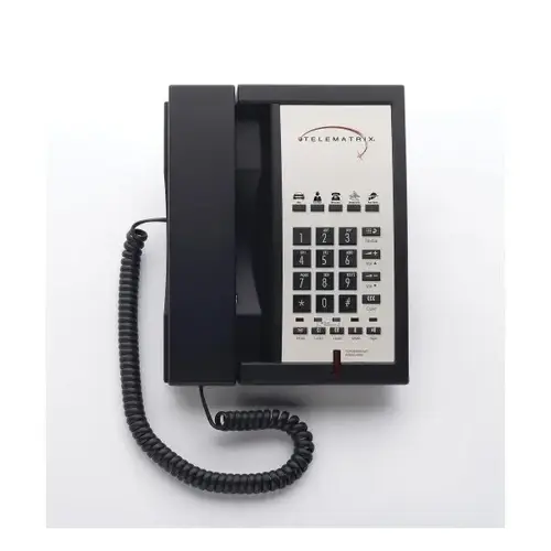3302mwd5 Black 2-Line Speakerphone With 5-Guest Service Key