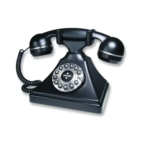 Black 1-Line Retro Desk 11" With 8-Step Volume Control