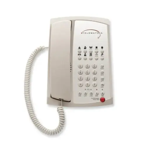 3102mwd Ash 2-Line Speakerphone With 10-Guest Service Button