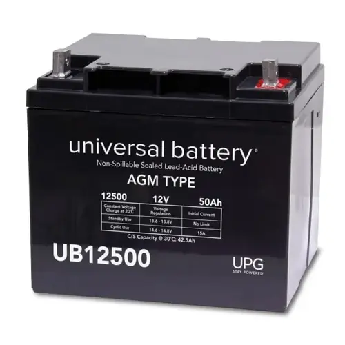 12-Volt 50 Ah L2 Terminal Sealed Agm Rechargeable Battery 12-Volt 50 Ah L2 Terminal Sealed Agm Rechargeable Battery