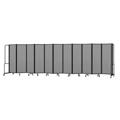 Room Divider 6 ftH 11 Sections Grey Panels
