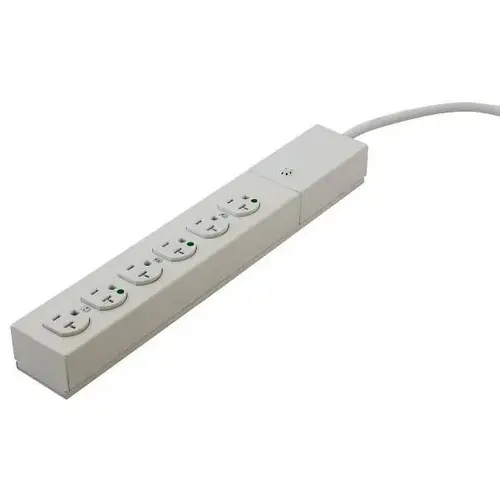 Spikeshield 20a 6-Outlet Hospital Surge Protector 15 ft Cord