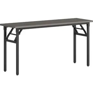 Lorell LLR60746 Weathered Charcoal Folding Training Table