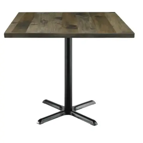 Urban Loft 42 X 42 X 36 In Square Vintage Wood Break Room Table (Barnwood)