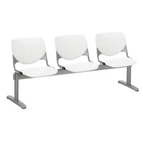 Kool 3-Seat Reception Bench, White Seats & Back Kool 3-Seat Reception Bench, White Seats & Back