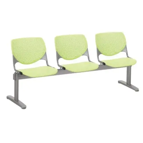 Kool 3-Seat Reception Bench, Lime Green Seats & Back Kool 3-Seat Reception Bench, Lime Green Seats & Back