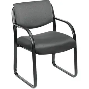BOSS Office Products B9521-GY Boss Gray Guest Chair Black