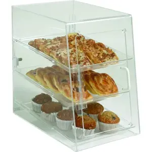 Cal-Mil 961971 3 Tray Food Display Cabinet, Acrylic, 11-1/2w X 17h X 17"D