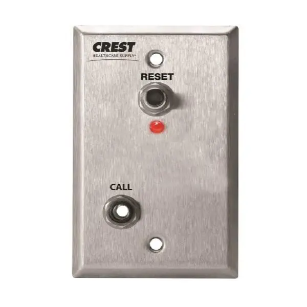 Crest Healthcare Nurse Call Pullcord Station Replacement For Auth 2-Gang 6121C
