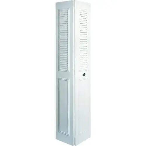 36 X 80-1/2 In. Half Louver Bi-Fold Door (White) 36 X 80-1/2 In. Half Louver Bi-Fold Door (White)