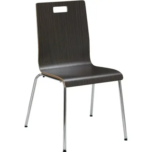Cafe Chair With Bent Plywood Shell In Espresso Laminate Finish