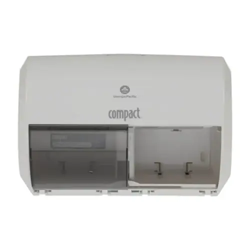 Coreless 2-Roll Side-By-Side Toilet Paper Dispenser (White)
