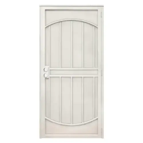 36 In. X 80 In. Arcada Navajo White Steel Security Door