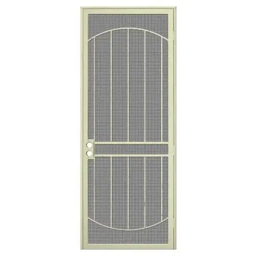 36 In. X 96 In. Arcada Navajo White Left Steel Security Door