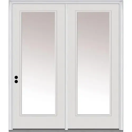 Primed Steel Patio Door Full Lite Clear Glass, 6-9/16-In Frame, Rh