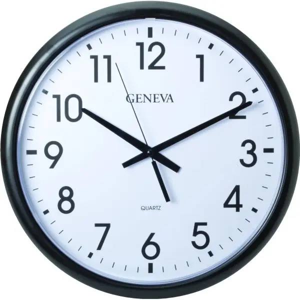 GENERIC PRIVATE BRAND Geneva Clock Company 13.5 In. Round Wall Clock (Black/White) 6169 GENERIC PRIVATE BRAND Geneva Clock Company 13.5 In. Round Wall Clock (Black/White) 6169
