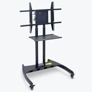 LUXOR FP3500 Fp3500 Adjustable Height Rolling 40-60 Tv Stand, Tilt/90 Degree Rotation