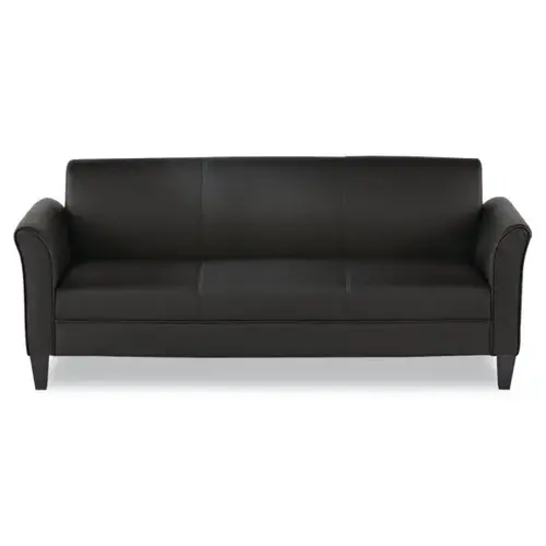 Reception Lounge Sofa Series, Three-Cushion Sofa, 77" X 31.5" X 32", Black