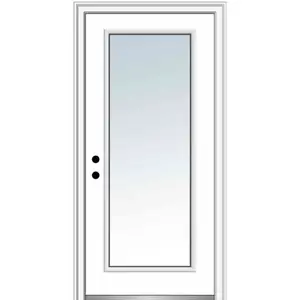 MMI DOOR Z000723R Full Lite 30" X 80" Rh-In Clear On 4-9/16" Finger-Jointed Primed Frame