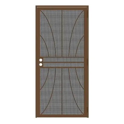 36 In. X 80 In. Meridian Copper Steel Security Door, Screen