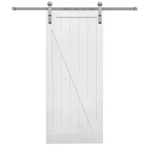 Z-Plank Barn Door Kit, Primed, 42" X 84" Kit With Stainless Steel Door Hardware Z-Plank Barn Door Kit, Primed, 42" X 84" Kit With Stainless Steel Door Hardware