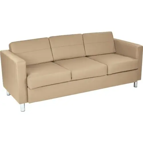 Pacific Sofa In Buff With Chrome Finish Legs Pacific Sofa In Buff With Chrome Finish Legs