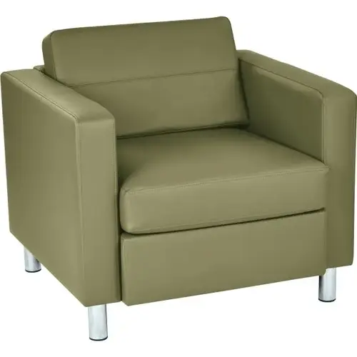Pacific Arm Chair In Sage With Chrome Finish Legs Pacific Arm Chair In Sage With Chrome Finish Legs