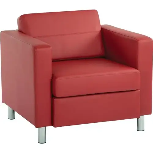 Pacific Arm Chair In Red With Chrome Finish Legs lipstick