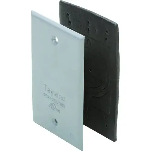 1-Gang Rectangular Blank Weatherproof Cover (Gray)